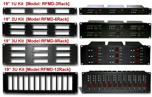 AllAboutAdapters Rack Mount Kit For Holding 6 RF Coax TV Demodulators Modulators - Picture 3 of 3