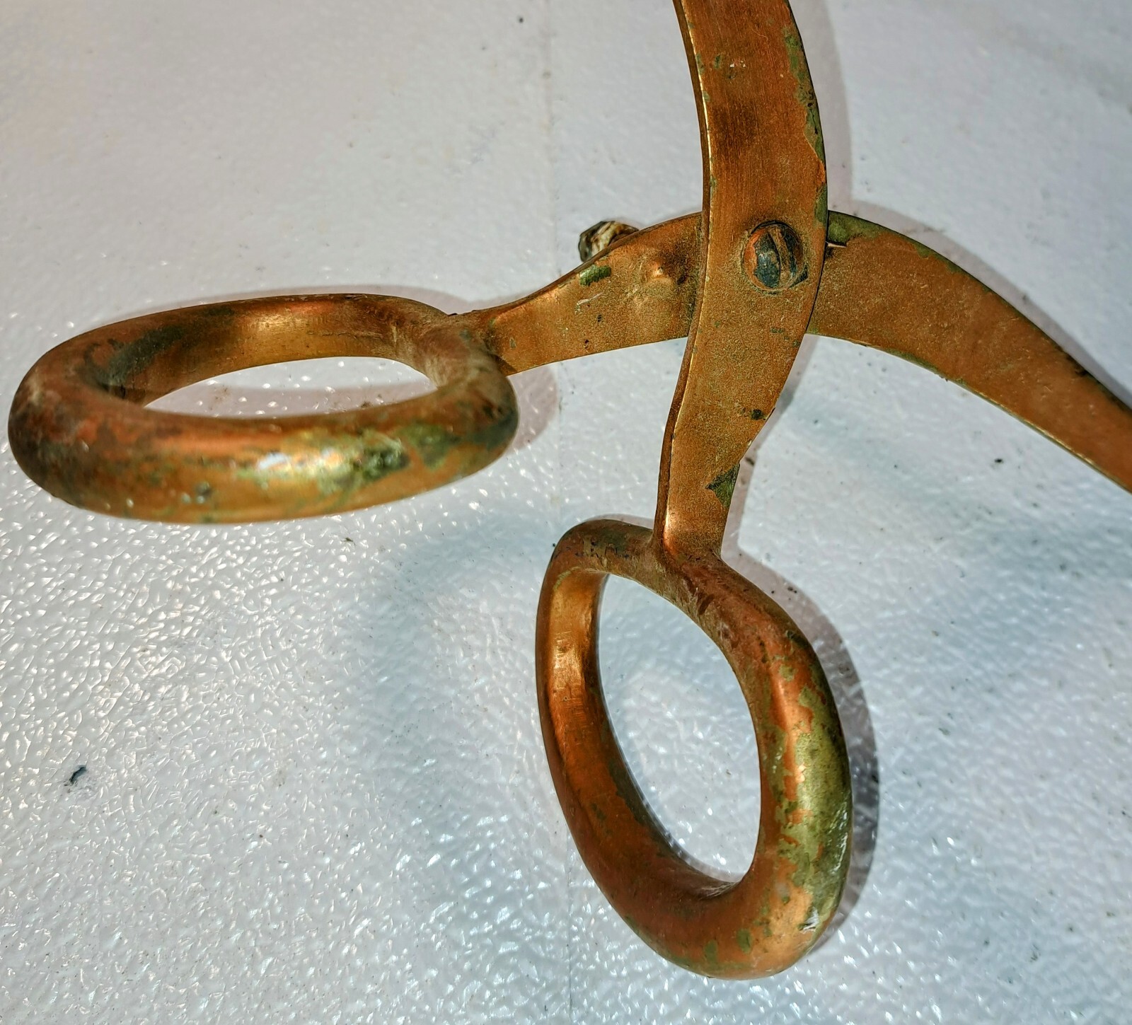 Vintage Solid Brass Ice Tongs/Hay Hauler/Log Placer/Towel Bar/Paper Towel Holder eBay