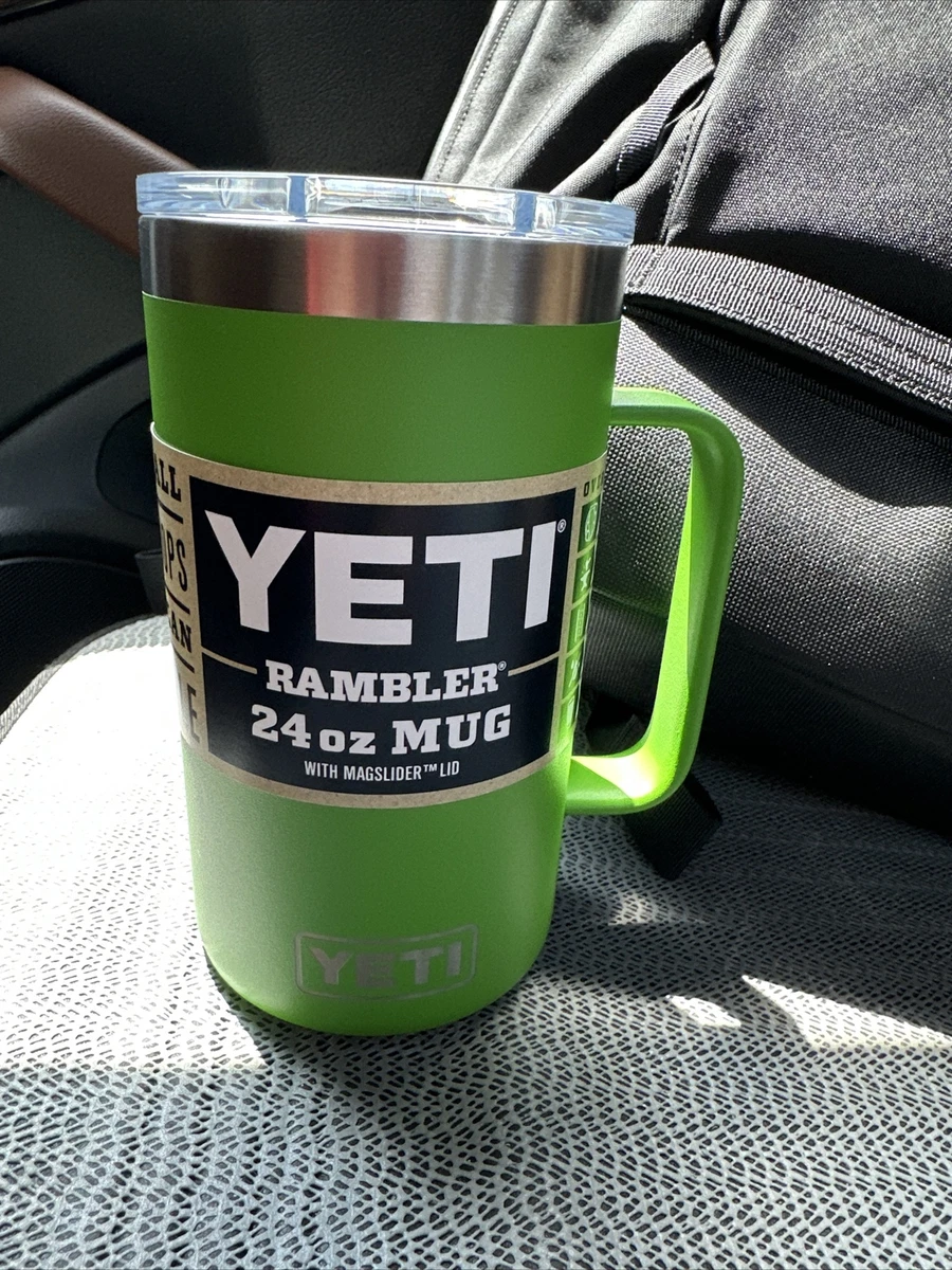 Two YETI Canopy Green Chartreuse 20 OZ Rambler Tumbler Lot New