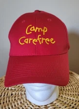 Camp Carefree Cap Baseball Style Hat Red North Carolina By Port & Company
