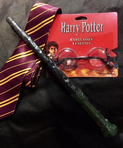 Unlicensed Harry Potter Kit Book week- Wand, Glasses Tie and Map FREE SHIPPING! - Picture 2 of 11