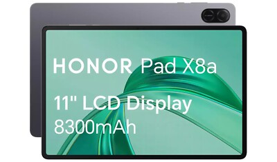 HONOR Pad X8a Tablet - 4GB / 64GB, 11 Zoll 2K HONOR FullView Display, Space Grau