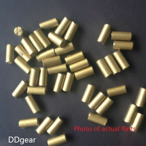 50 Lighter Flints Gold Replacement for fluid/gas lighters, Bulk Lighter