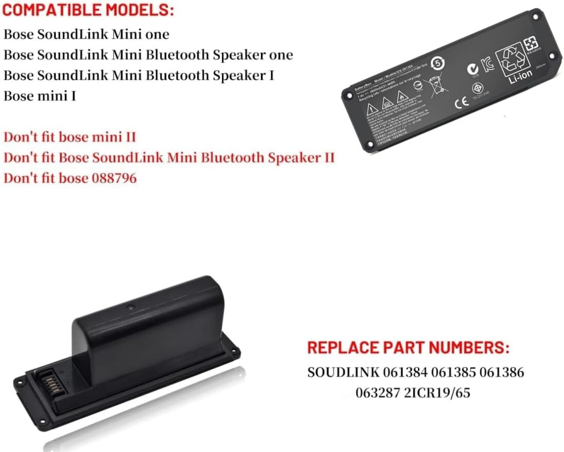 Battery 061384 061385 061386 For Bose SoundLink Mini Bluetooth Speaker one I UK