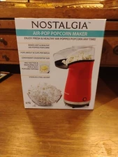 Nostalgia Air Pop Popper 4 oz Popcorn Machine APH16RDSB 16 Cups Stainless Steel