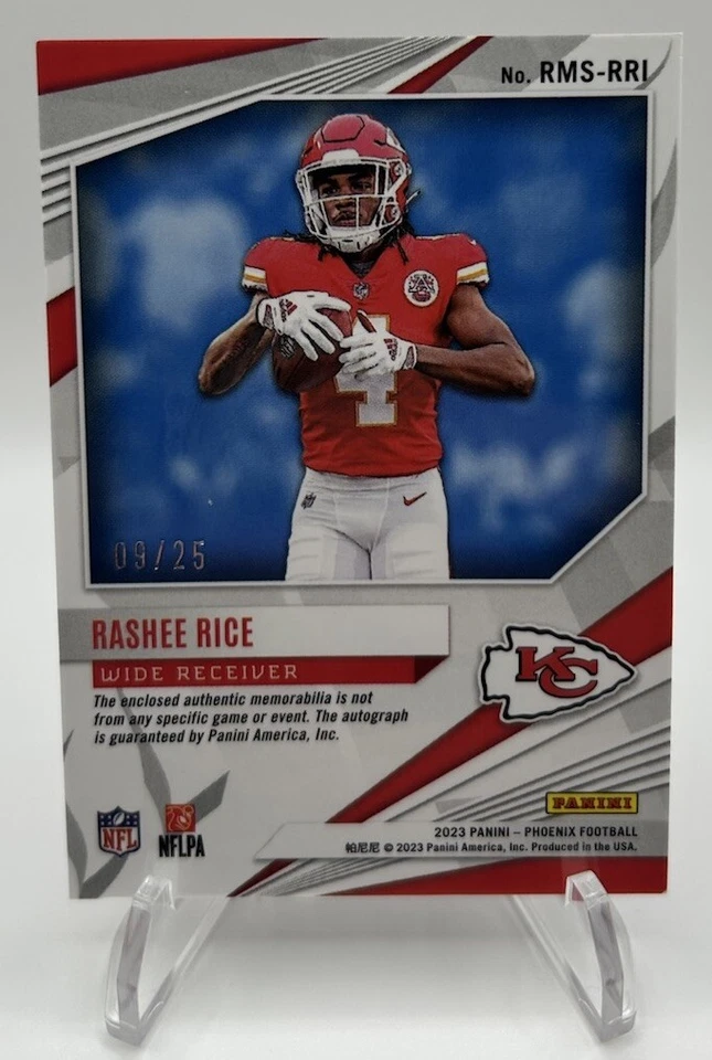 2023 Panini Phoenix Rising Rookie Material Auto RMS-RRI Rashee Rice /25 Red - Image 2 of 2