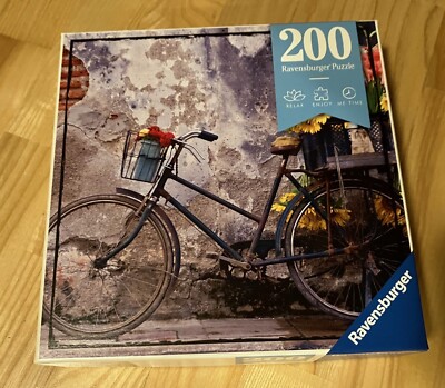 Ravensburger Puzzle 200 Teile Fahrrad mit Blumen