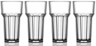Tall Glass Clear - Reusable Polycarbonate Plastic - 341ml/12oz - Pack of 4