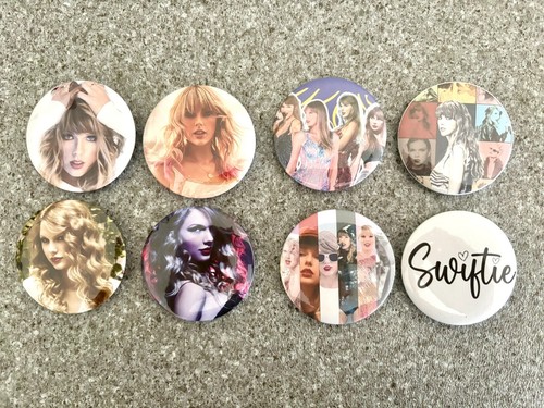 TAYLOR SWIFT Button Badges x 8 (5.8cm) - Picture 2 of 2