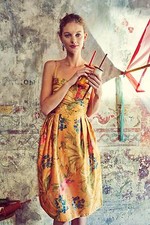 NEW Anthropologie James Coviello Vintage Floral Print Bontanica Dress Sz 0-4-6