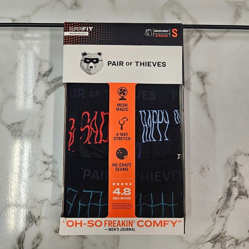 Paquete de 2 pares de calzoncillos boxer mágicos de malla súper ajustados Thieves para hombre talla pequeña surtido - Imagen 2 de 68