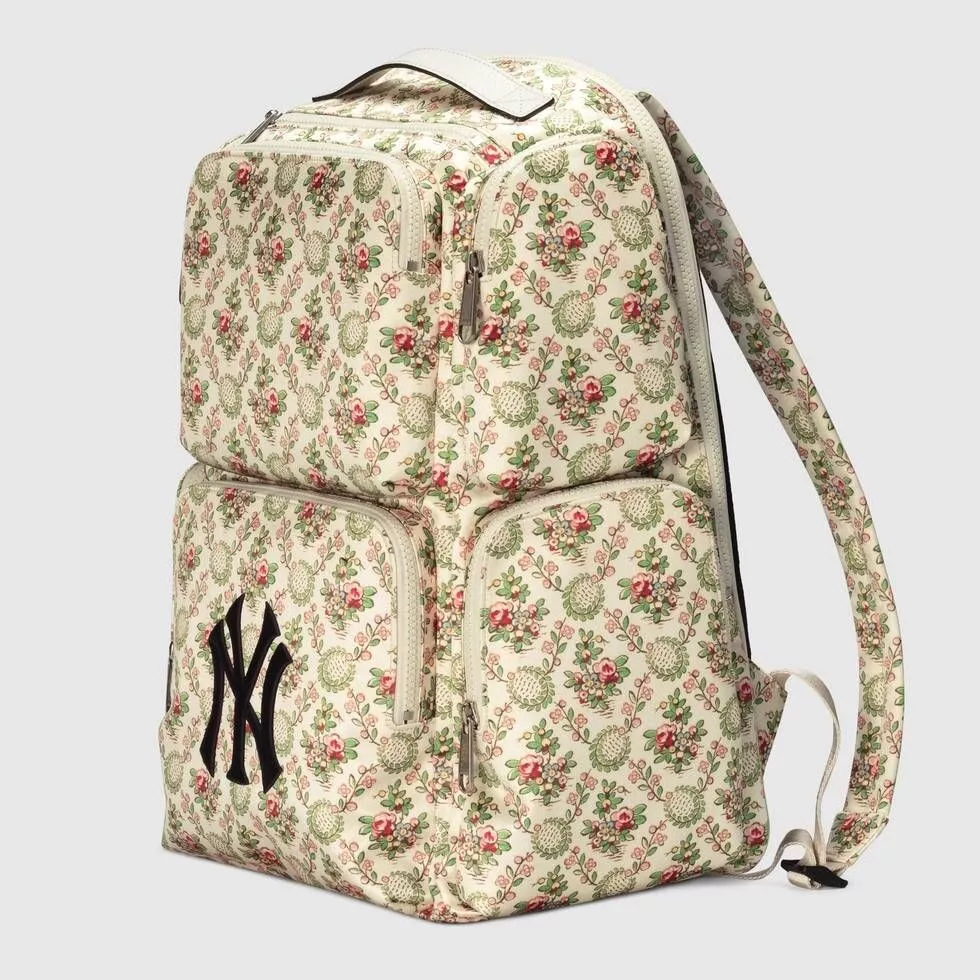 NWT Gucci x NY Yankees Floral Tapestry Satin Large Backpack 2390.00 Sold Out eBay