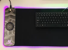 Gimars 15W Magnetic Wireless Charging RGB Gaming Mouse Pad Light Change Modes