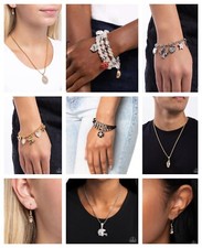 PAPARAZZI Sports Jewelry/ 3 Necklaces  4 Bracelets  2 Earrings/Silver Gold