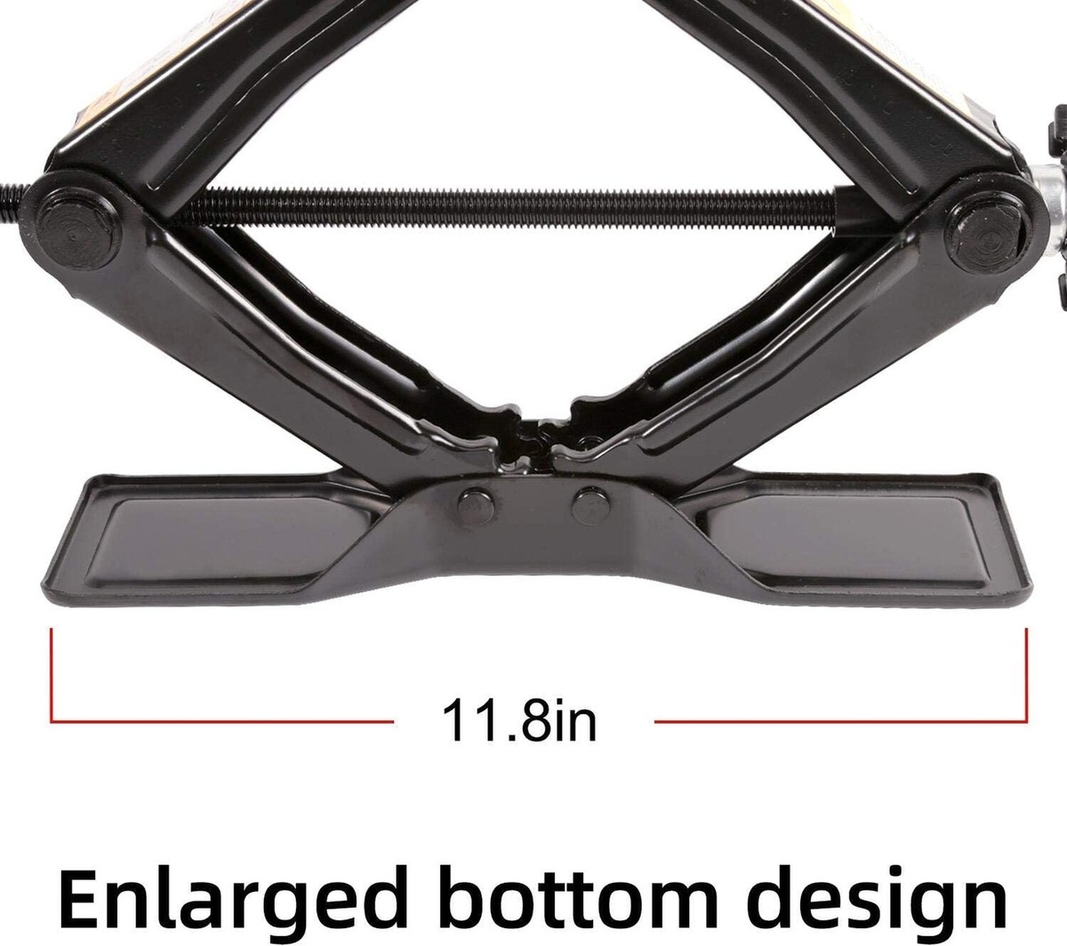 Steel Scissor Jack for Car 1.8 Ton- Oversized Base | Portable