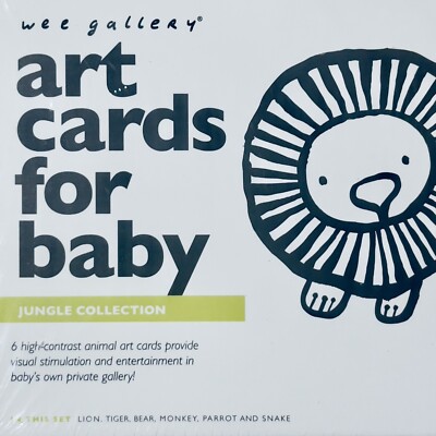 New wee gallery Art Cards For Baby Jungle Collection High Contrast NEW Sealed