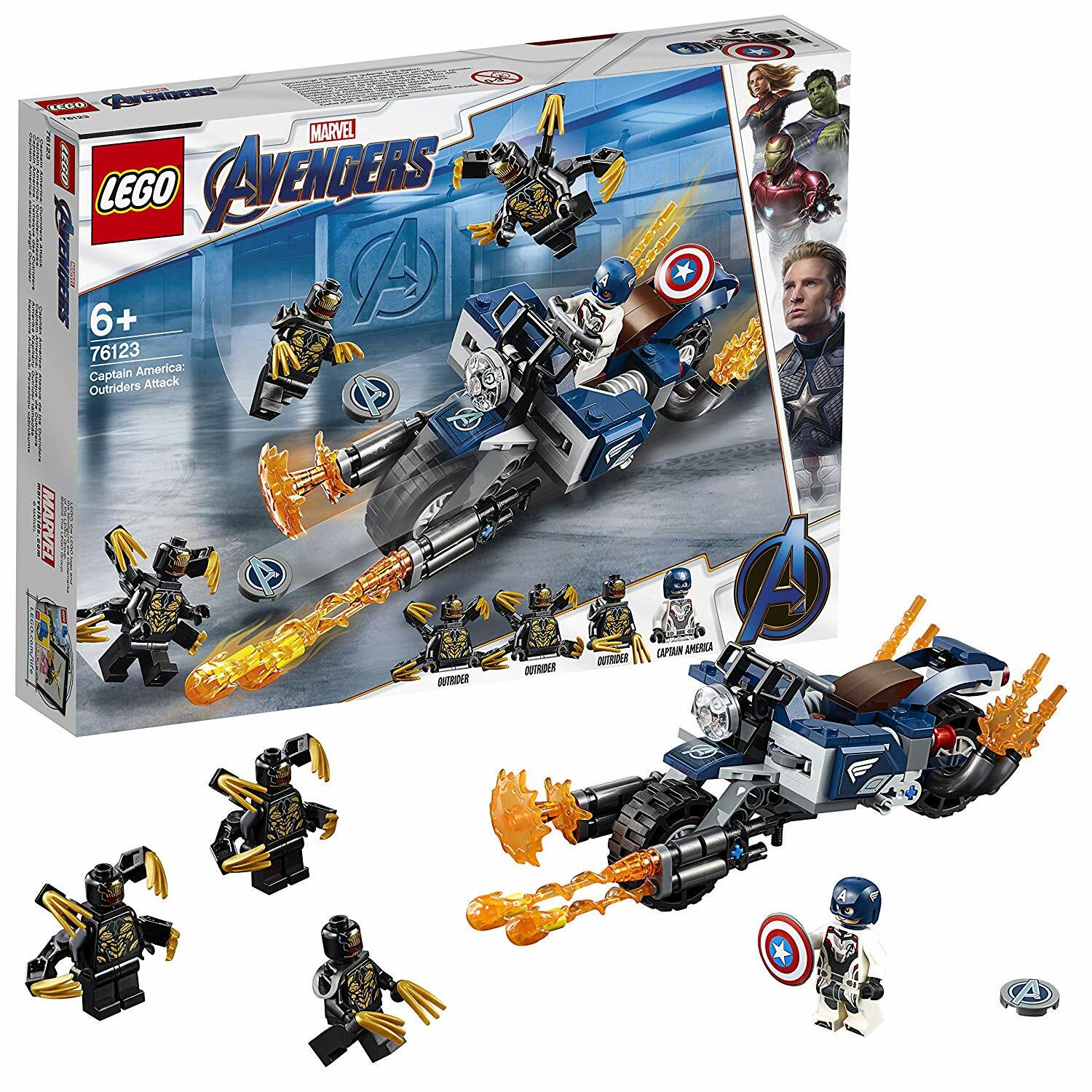 LEGO SUPER HEROES AVENGERS 76123 CAPITAN AMERICA ATTACCO DEGLI OUTRIDER