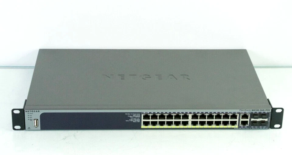 NETGEAR ProSAFE M4100-26-POE 24 Port Ethernet Managed Switch PoE 10/100 o315 - Image 3 of 4