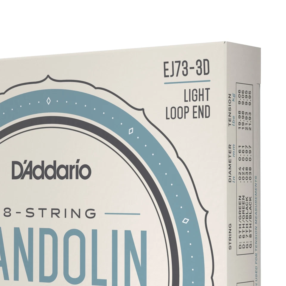 3 Pack D'Addario EJ73 Mandolin Strings, Phosphor Bronze, Light 10-38 EJ73-3D - Image 4 of 4