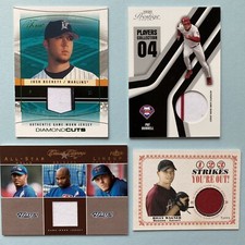 2004 Jersey Card LOT - Baseball - J. Beckett, B. Wagner, P. Burrell & C. Delgado