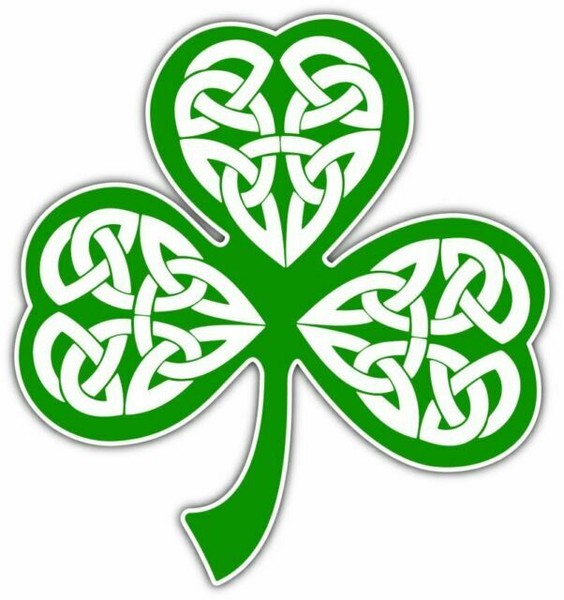 Irish Ireland Shamrock Knot Leave St Patric Car Bumper Vinyl Sticker