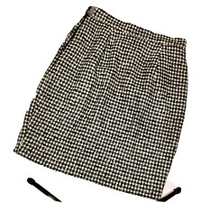 WMNS Ungaro Paralelle Paris Wool Houndstooth Mini Skirt 80s SZ 8
