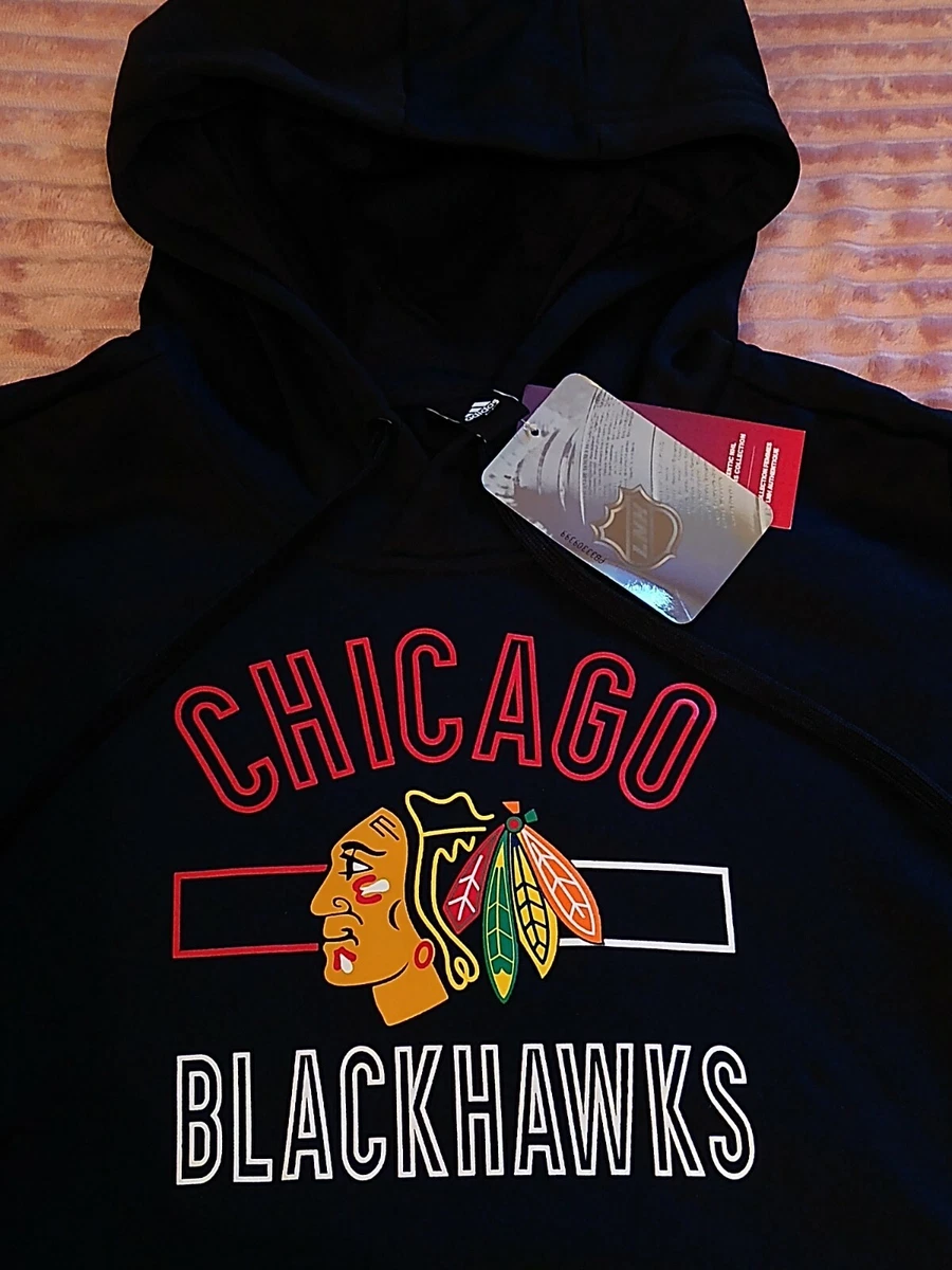 Adidas Blackhawks Fleece Top Black S Womens