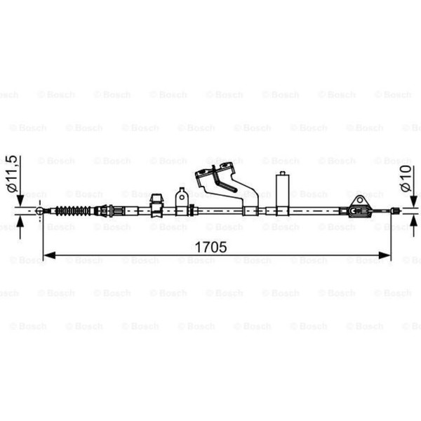 Bosch Handbremsseil Bremsseil Hinten Links Passend FüR Toyota Yaris NLP13_-image