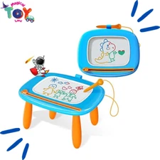 Magnetic Drawing Board - Educational Toddler Toy for 1-3 Year Olds (Light Blue)