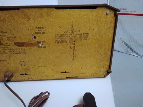 Sears Solid State Silvertone 2096 Radio Clock  vintage antique works  - Picture 8 of 12