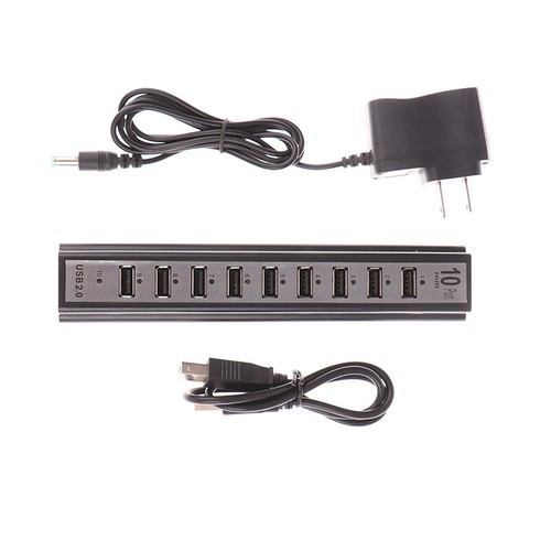 Power Adapter Usb Charger Hub Adapter Hi-speed Multi Hub 10 Port For Pc LaptBI - Afbeelding 10 van 10