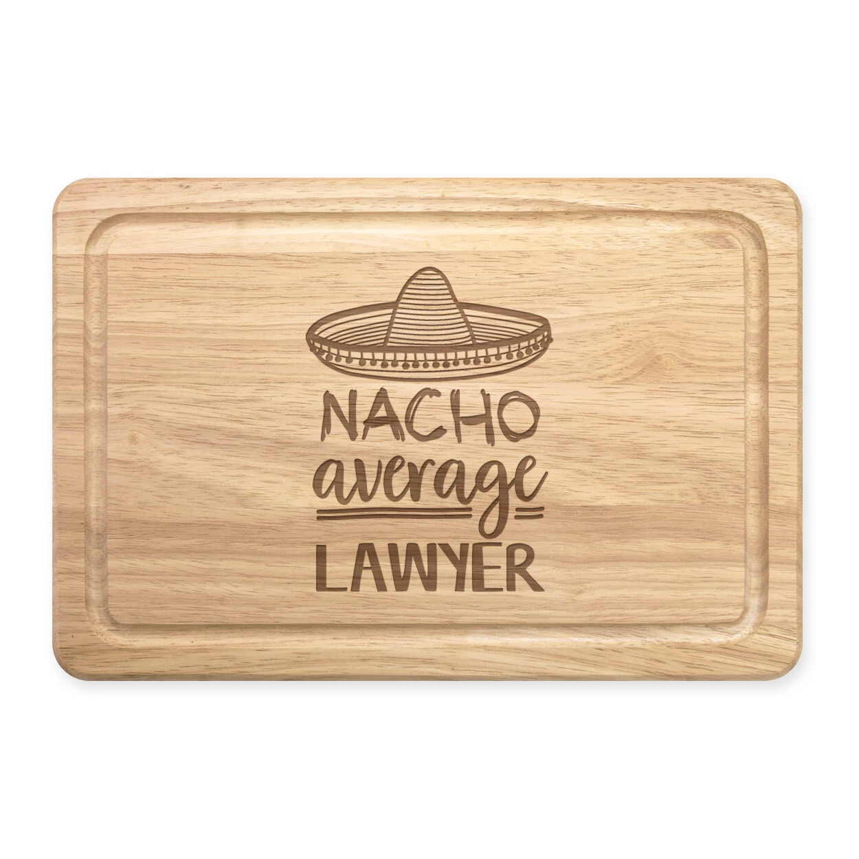 Nacho Average Lawyer Rectangular Chopping Board Best Solicitor Funny Awesome