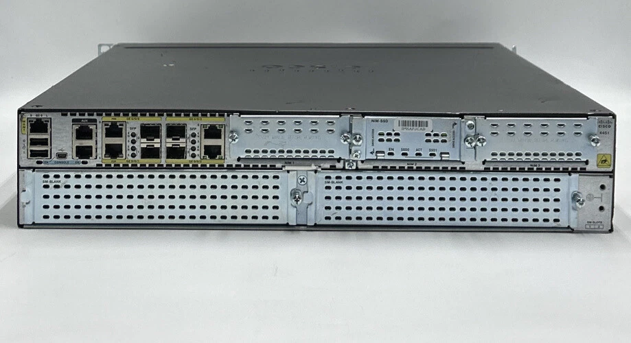 CISCO ISR 4400 Series ISR4451-X/K9 Router /w NIM-SSD & 2x PSU