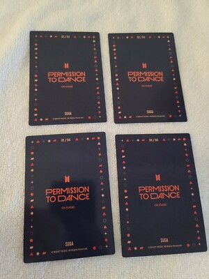BTS LAS VEGAS PERMISSION TO DANCE ON STAGE PTD MINI PHOTO CARDS
