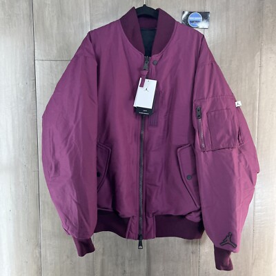 Bordeaux Jordan 12 Jacket Air Jordan Reversible MA-1 Bomber Jacket
