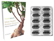 Ginseng Black 10 Capsules Male Enhanced Support, Male Enhancement