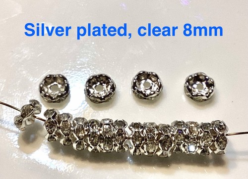 Rhinestone Rondelle Spacer Beads 6mm & 8mm ~ More Option ✰✰USA Seller✰✰  - Picture 7 of 10