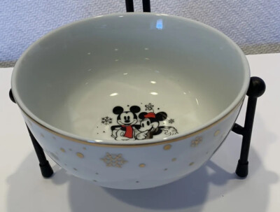 🎄Zrike Disney HOLIDAY MICKEY MOUSE 2 Salad Plates/2 Bowls