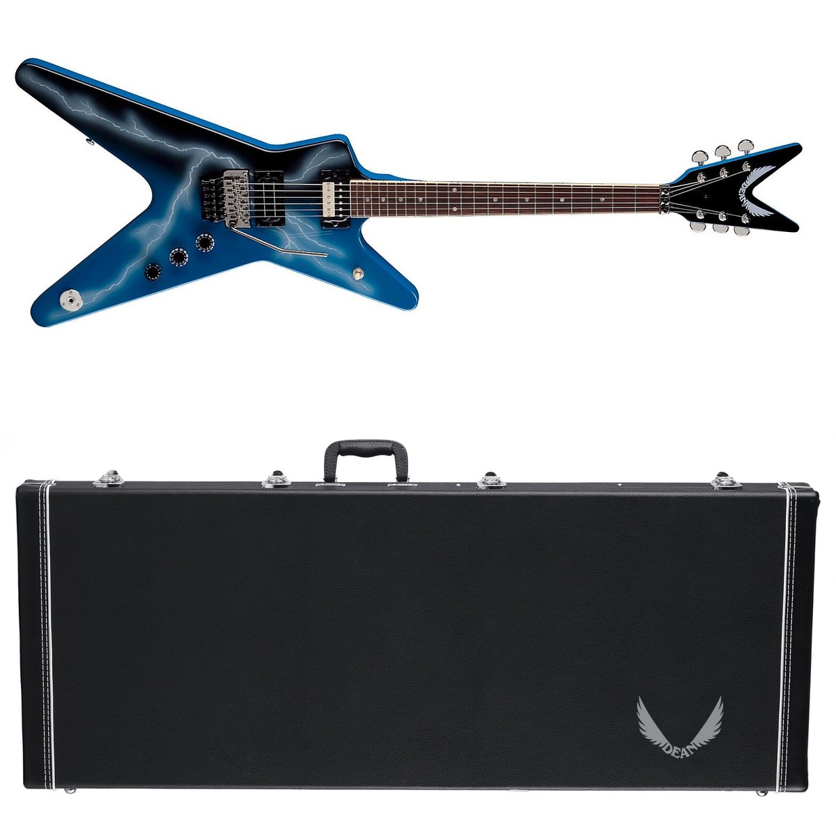 Dean ML ハードケース　Dimebag Dean Dimebag Dean From Hell ML Blue Lighting Electric Guitar
