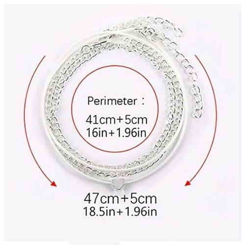 Fashion Women Ankle Bracelet Vintage Twine 3D Heart Foot Chain Anklets 0631 - Picture 2 of 6