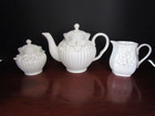 New ListingI Godinger Porcelain Tea Set Teapot Creamer and Sugar Pot