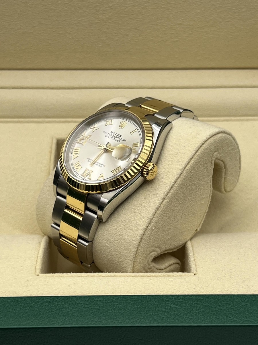 Rolex Datejust 36 126233 18K Two Tone VI IX 6/9 Silver Rolex Datejust 36 126233 18K Two Tone VI IX 6/9 Silver