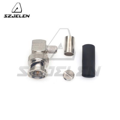 Right Angle BNC Plug SDI Connector Welding BNC for Canare LV-61S Video Cable