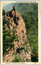 Postcard - Crescent Rock Along Skyline Drive, Shenandoah National Park, Virginia