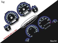 Selbstleuchtende Tachoscheiben Plasma Tacho VW Golf 3 260Km/H 7000 MFA #