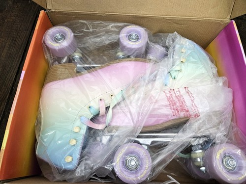 NEW NIB Impala Quad Roller Skates, Women's Size 8 - Pastel Fade Rainbow Purple - Picture 6 of 6