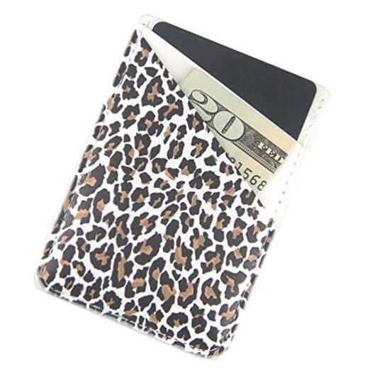 Ultra Thin PU Leather Phone Card Holder with 3M Adhesive for ID and Credit Cards  -image