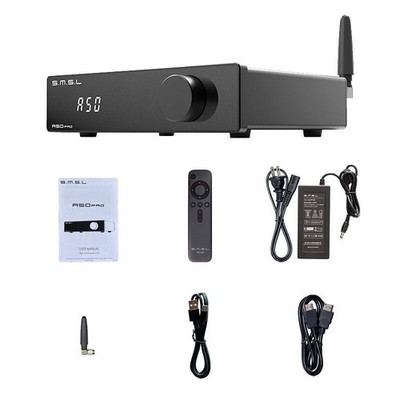 SMSL A50 PRO PC Desktop Audio Amplifier 2.1 CH AV Power Amplifier Bluetooth5.0
