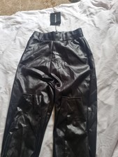 PRETTYLITTLETHING Black Faux Leather Look Leggins