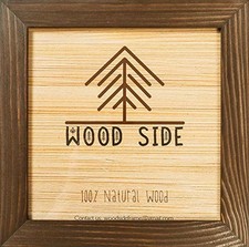 Rustic Wooden Square Picture Frame 12x12 Inch - 100 Natural Solid Eco Distre...